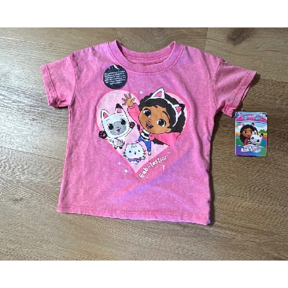DreamWorks Gabbys Dollhouse Toddler Girls Pink Graphic T-Shirt 12M NWT